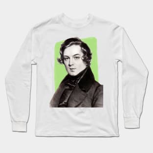 German Composer Robert Schumann illustration Long Sleeve T-Shirt
